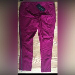 BRAND NEW WITH TAGS RACHEL ZOE PANTS ZIP UP LEG SIZE 4 ZIPPER WOMENS F14P19